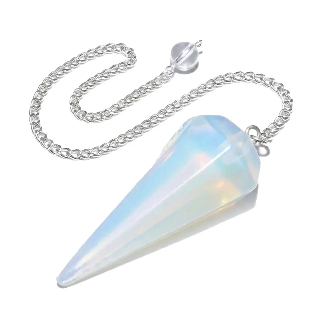 6-Sided Opalite Pendulum — Divination &amp; Intuition Dowsing Tool