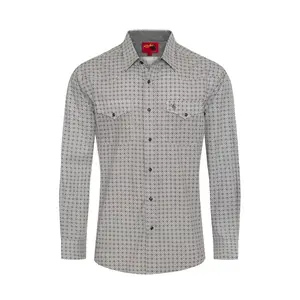 Men's Western Pearl Snap Print Shirt - PS100L-1108
