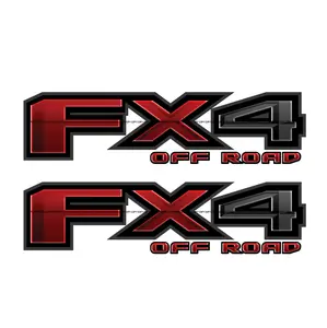 FX4 Off Road Decal Replacement Sticker F 150 Bedside / Red Metallic