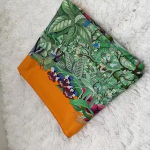 Pre-owned AS Backpacks Hermes Bags Green Leaf Design with Orange Accents, Durable & Stylish, Ideal for Everyday Use