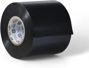 T.R.U. EL7566-AW Professional Grade Rubber Black PVC Electrical Tape, Rated up to 600  and 176 F - UL/CSA/CE Listed Synthetic: 3 in. x 66 Ft. (8 Mil)