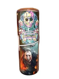 Clip Collections - Friday The 13th Camp Crystal Lake Jason Voorhees 20oz Skinny Sublimation Tumbler Amy's Tumbler Junkies, Your Favorite Tumbler Shop!