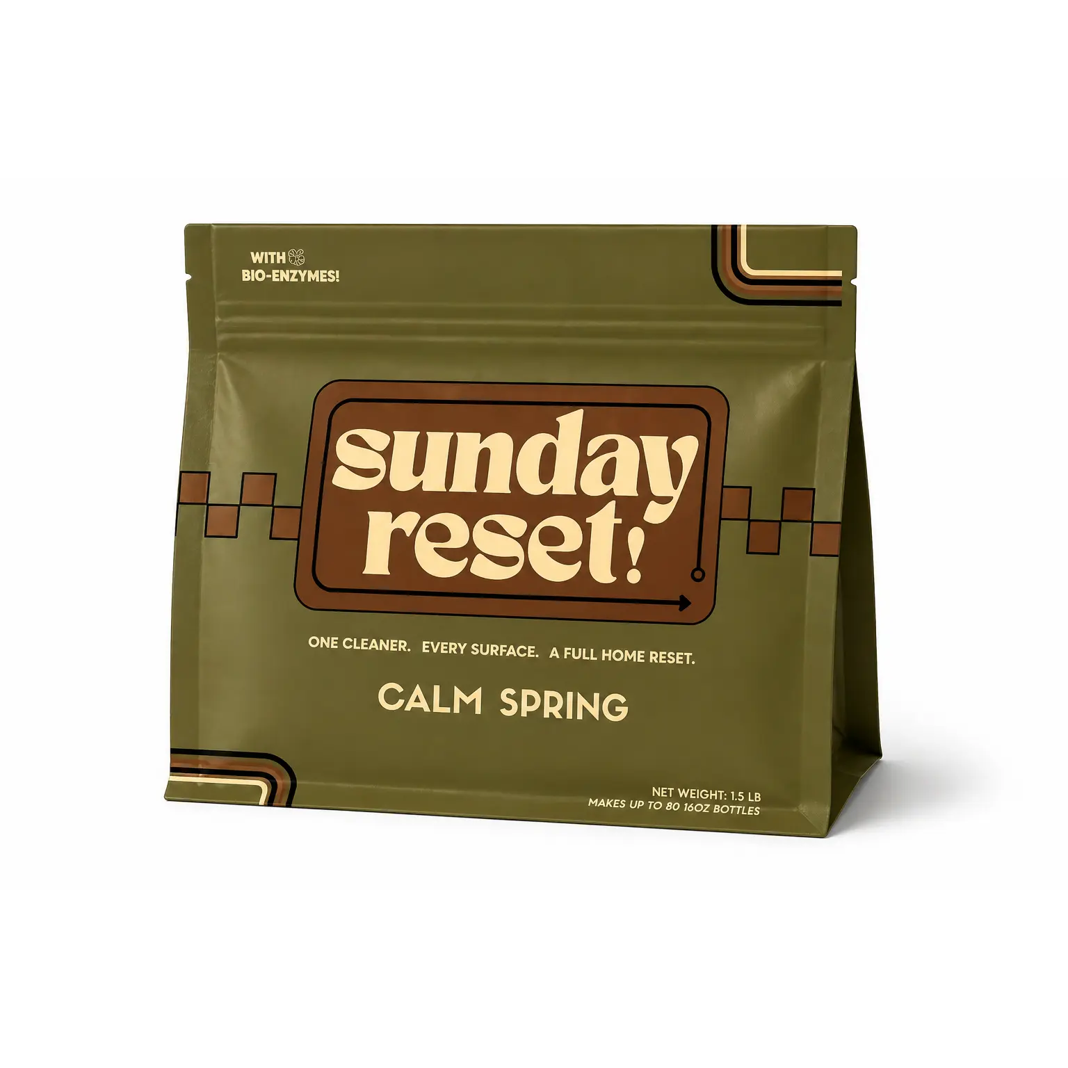 Sunday Reset! All Purpose Cleaning Powder – Multi-Surface Cleaner Concentrate, Makes Up to 80 Spray Bottles, Everyday Kitchen & Bathroom Cleaner