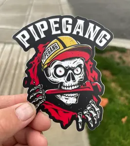 PIPEFITTER Welder Sticker, hard hat sticker, construction sticker, pipefitter sticker, welder sticker, pipeline sticker, skull sticker, pipewrench sticker, construction sticker, powerline sticker, mechanic sticker, beard gifts