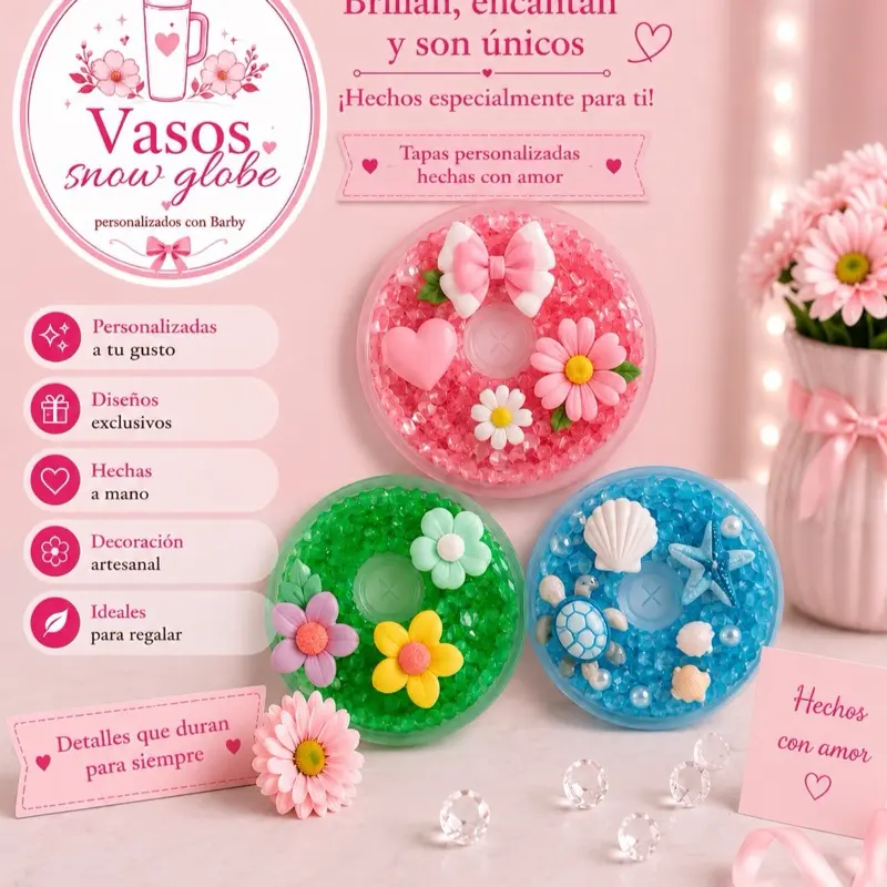 Tapas personalizadas para vasos en live