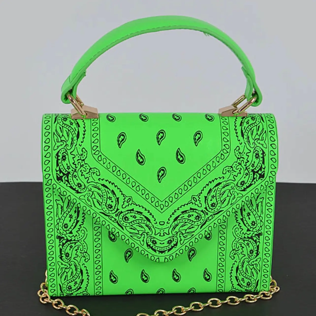 Bandana Print Handle Cross Body Bag