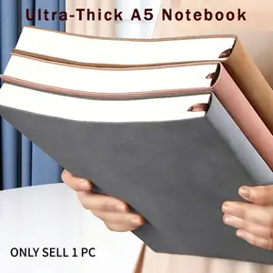 A5 left-tie lambskin notebook, with 360 pages of high-quality eye-protecting paper, A5 inner lining paper, simple, portable, waterproof, suitable for use in schools and offices