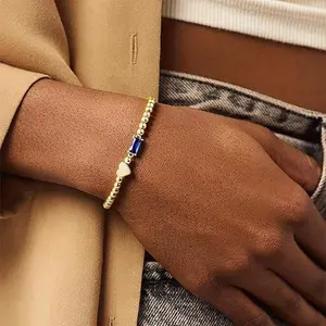 Heart-shaped 12 birthstone pendant bracelet, new simple casual style design, jewelry, birthday gift