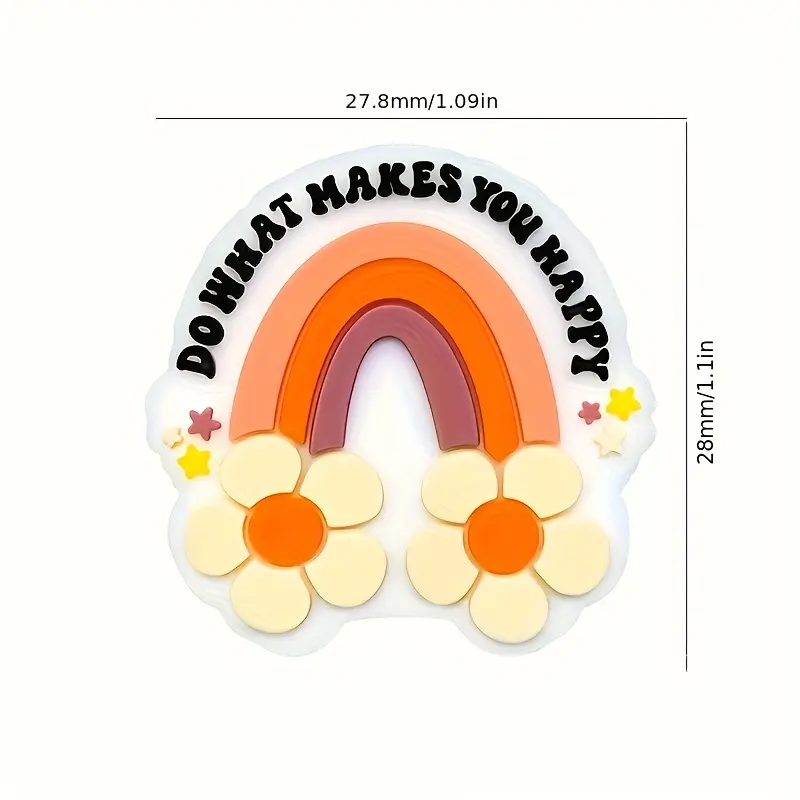 12 New Rainbow Silicone Beads, DIY Beading & Jewelry Making Accessories, Multi-Functional Decor for Backpacks, Handmade Gift Projects