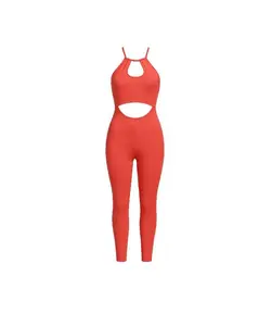 Handmade Coral  Long One-Piece Jumpsuit