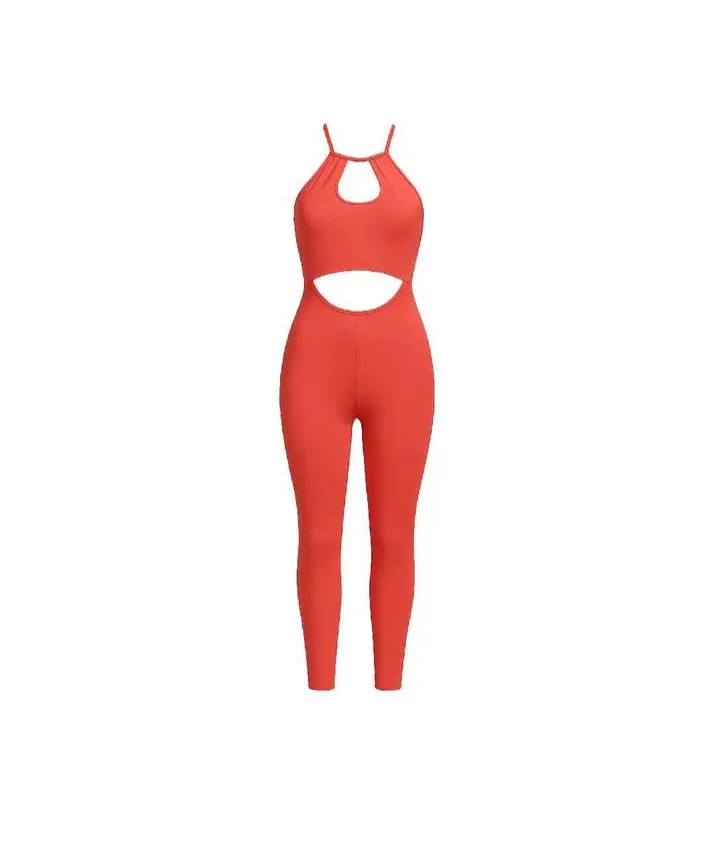 Handmade Coral  Long One-Piece Jumpsuit