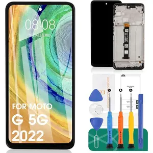 for Moto G 5G 2022 Screen Replacement for Moto G 5G 2022 LCD Display for XT2213 XT2213-3 Touch Screen Digitizer Assembly Replacement Repair Parts with Frame
