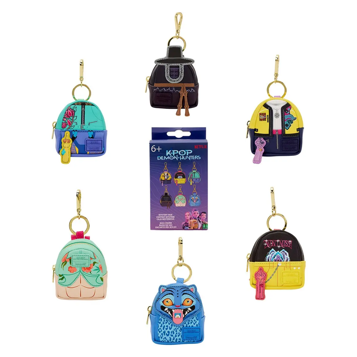 KPop Demon Hunters Cosplay Blind Box Mini Backpack Keychain Charm