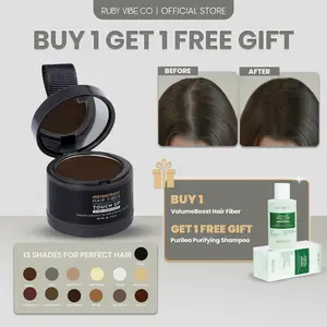 RUBY VIBE CO Instantroot Hair Fiber, Instant Hair Thickening Building Fibers, Hair Powder Bald Spot, 13 Color Shades for Instant Coverage & Long-Lasting Results, Easy Application & Portable for Thinning Hair Areas, for Men and Women