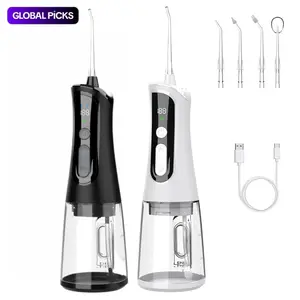 Portable Electric Water Flosser | 2 Modes Pulse Water Flow, IPX7 Waterproof Waterproof Teeth Cleaner for Sensitive Gums Orthodontic Bridges, Long Lasting Battery for Shower Home Travel Use