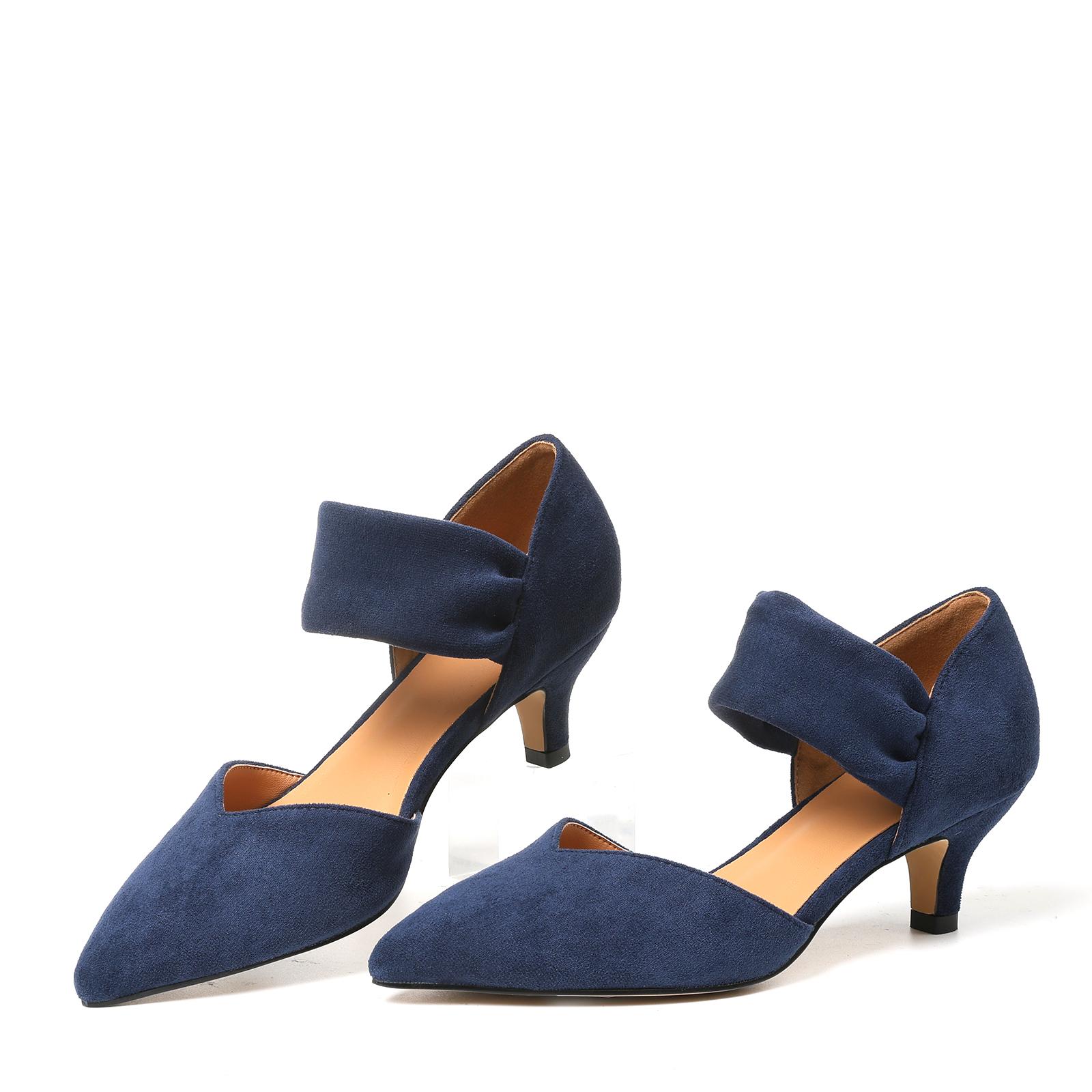 CYNLLIO Womens Pumps Heels Closed Pointed Toe Chunky Kitten Heel Slip On Ankle Strap Comfy Fashionable Elegant Wedding Party Dating Outing Holiday Dress Spring Summer Mary Jane Sandals Shoe