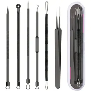 Dark Spot Reducer Tool Kit, 1 Box Professional Stainless Steel Acne Extractor Set, Skin Care Tool for Effective Acne & Dark Spot Reducer, Facial Tool Set