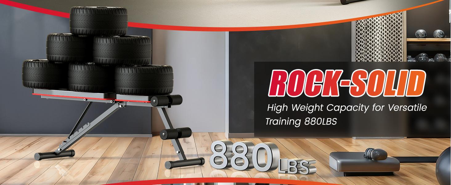 Orinar Adjustable Weight Bench Press Incline Decline Strength Training Bench Full Body Gym Workout Benches for Home Gym Fitness