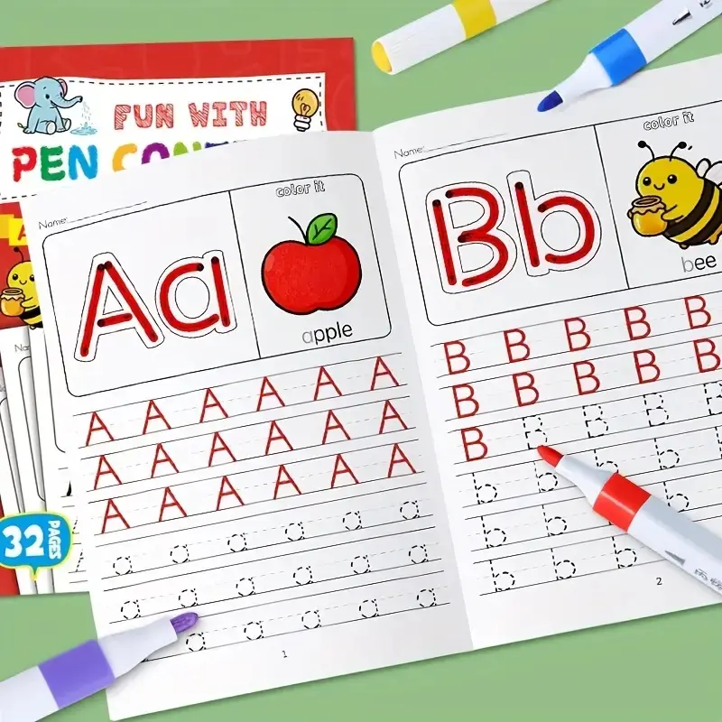 Abc Writing Practice Book, Fun Tracing & Doodling Activity Journal, Early Learning Alphabet Workbook for Kids, Tracing Preschool Books, School Supplies, Learning Tool