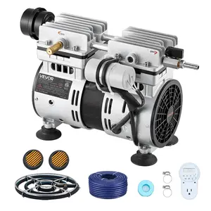 VEVOR Pond Aerators, 5.2CFM Aeration System for Lake up to 3 Acres, 3/4 HP Air Compressor, 1 Diffuser 100' Weighted Tubings, Aeration Pump for Outdoor Ponds Lakes Deep Water Oxygen Circulation