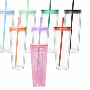 24 Oz Acrylic Snowglobe Tumbler customized