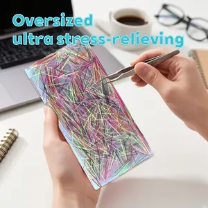 Large Giant Skin Picking Fidget Toy, 20x10cm Silicone Fidget Box with Tweezers and String, Hair Pulling Fidget Toy for Adults, Stress and Anxiety Relief