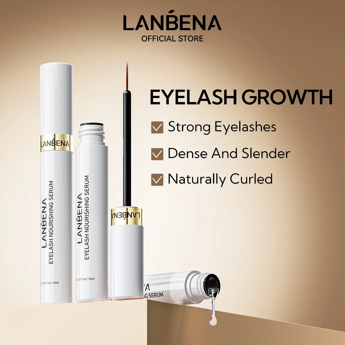 LANBENA Eyelash Growth Serum,Advanced Eyelash Treatment,Lash Serum for Eyelash Growth,Eyebrow Growth Serum,Hypoallergenic Mascara，Makeup，Skin Care mother's gift summervibes