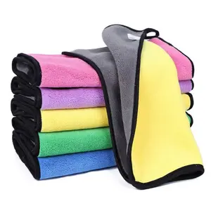 Random Color Microfiber Cleaning Cloth, 10pcs Quick-drying Cleaning Towel, Household Cleaning Tool for Kitchen, Bathroom, Car, Home Care Supplies, Car Wash Microfiber Towel, Car Wash Accessories