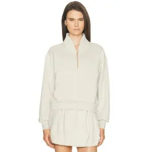 Gold Hinge Luxesoft Lounge Quarter Zip in Natural