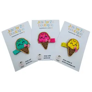 Ice-Cream Hair Clips, Summer.