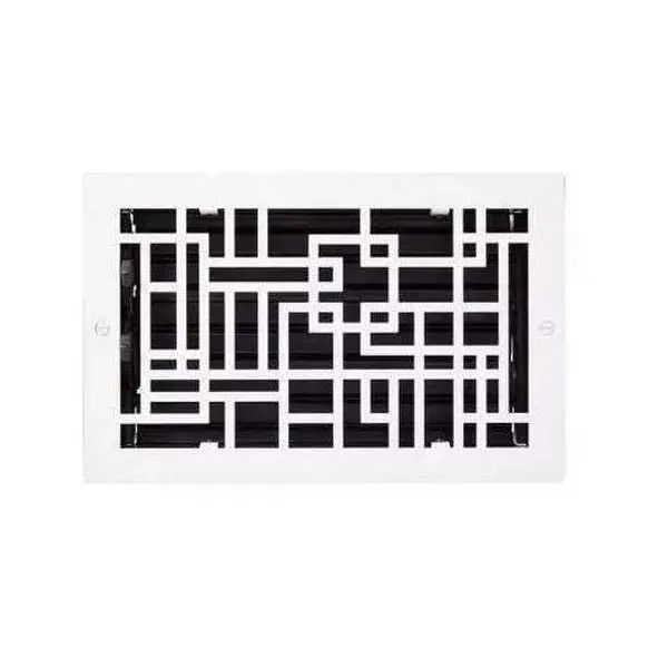 New White 6" x 10" Baer Steel Wall Register by Signature Hardware