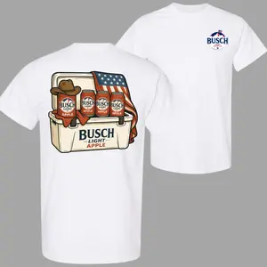 Patriotic Beer Cooler T-Shirt, 4th of July Party Tee, American Flag Summer Graphic Shirt, Retro Beer Lover Tee, USA BBQ Weekend Shirt, Funny Drinking Shirt, Lake Day Beer Graphic Tee, Country Summer Outfit, Independence Day Gift for Him