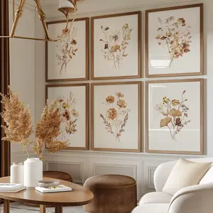 Autumn Wildflowers Set of Six Art Prints