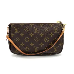 Pre-owned Louis Vuitton Canvas Coated Pochette Monogram Brown W/N/A #4271