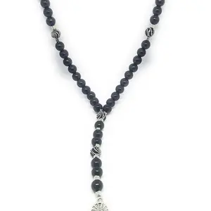 Santa Muerte Acrylic Necklace  rosary style Unisex Male Female