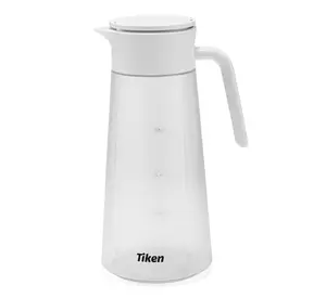 Tiken Tritan Leakproof Pitcher with Lid - 2L/68OZ Shatterproof Water Jug for Iced Tea, Soda & Hot Drinks, Fridge Storage Design, Dishwasher Safe