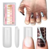 Medium Sharp Square Clear Nail Tips 180