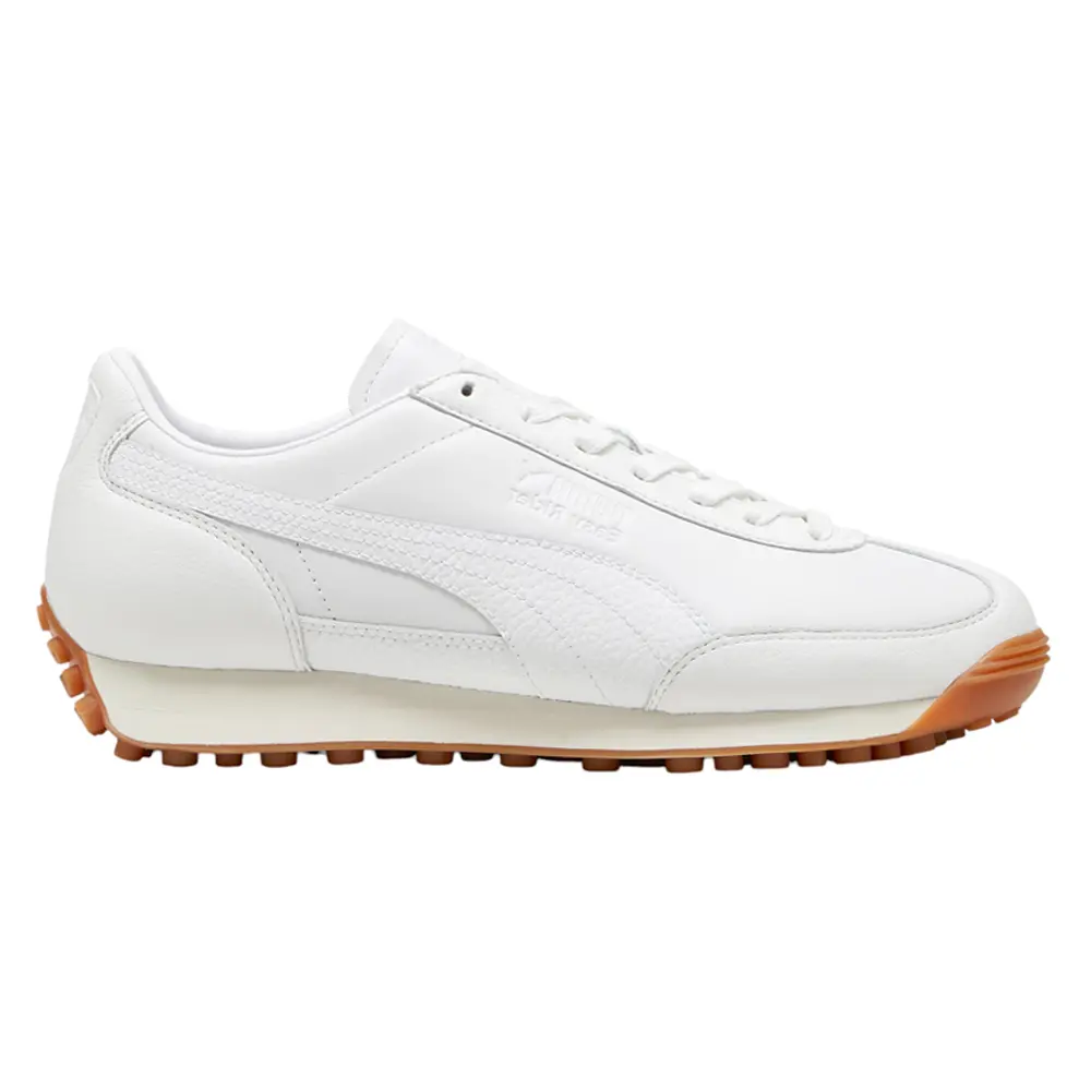 PUMA Mens Easy Rider Leather Lace Up Sneakers Shoes Casual - White PUMA Mens Easy Rider Leather Lace Up Sneakers Shoes Casual - White