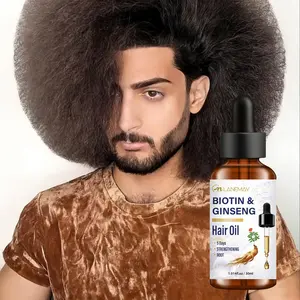 Biotin & Ginseng Moisturizing Hair Oil - Grape Seed & Ginger Extract - Long-Lasting Hydration & Frizz Control - Enhances Elasticity & Smooth Finish