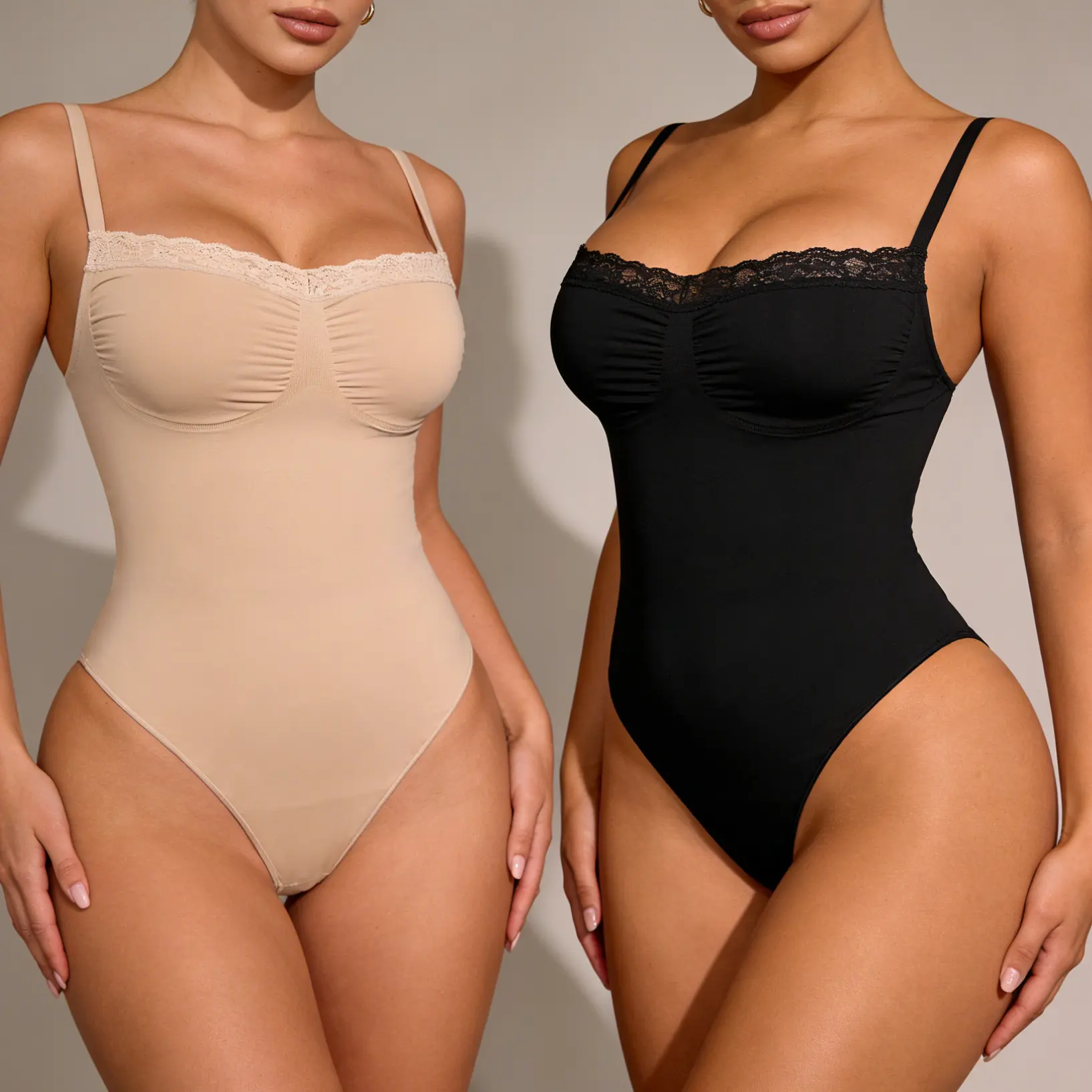 Tummy-tucking Butt-lifting Waist-cinching Thong Bodysuit