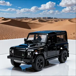 1:32 Land Rover Defender Classic Alloy Pull Back Off-Road Car Model, Collectible Display Piece, Boys' Gift, Birthday Present, 4 Doors, 3 Sound Effects