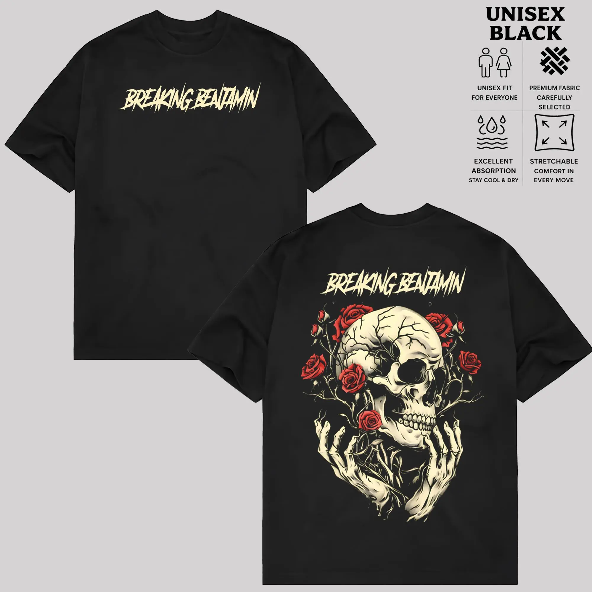 Retro Breaking Benjamin Demon Mask Heavy Metal Rock T-Shirt ,Breaking Benjamin Shirt , Music Graphic Tee , Rock Band Shirt, Retro Music Tee, Rock Music Lover Shirt, Vintage Band Shirts , Top Men's and Women's Clothing