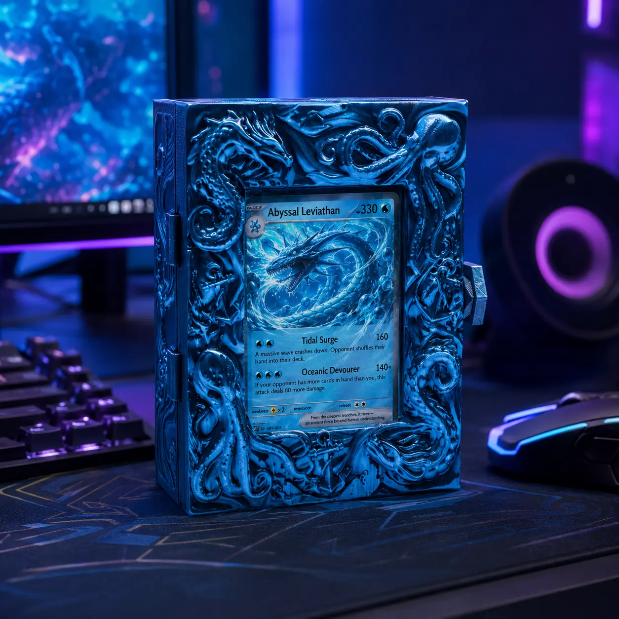 3D Printed Trading Card Storage Case - Collectible Trading Card Deck Box Display Holder
