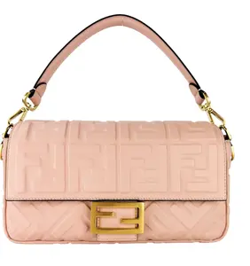 Pre-owned FENDI Nappa Leather Baguette Rosa Quarzo Shoulder Bags Nappa Leather Baguette Rosa Quarzo