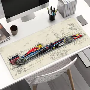 1pc Extra Large Rubber Gaming Mouse Pad, Car Design, Non-Slip Base, Office and Game Setup, Ideal Christmas and Halloween Gift