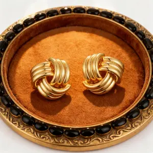 Elegant Knot Design Stud Earrings! Trendy All-match Women's Birthday Gift Jewelry