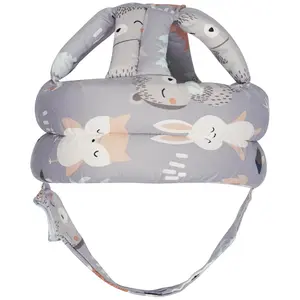 Baby Head Protector Baby Helmet for Crawling Walking, No Bumps Safety Head Adjustable Protective Cap for Walking, Playing (Fox)