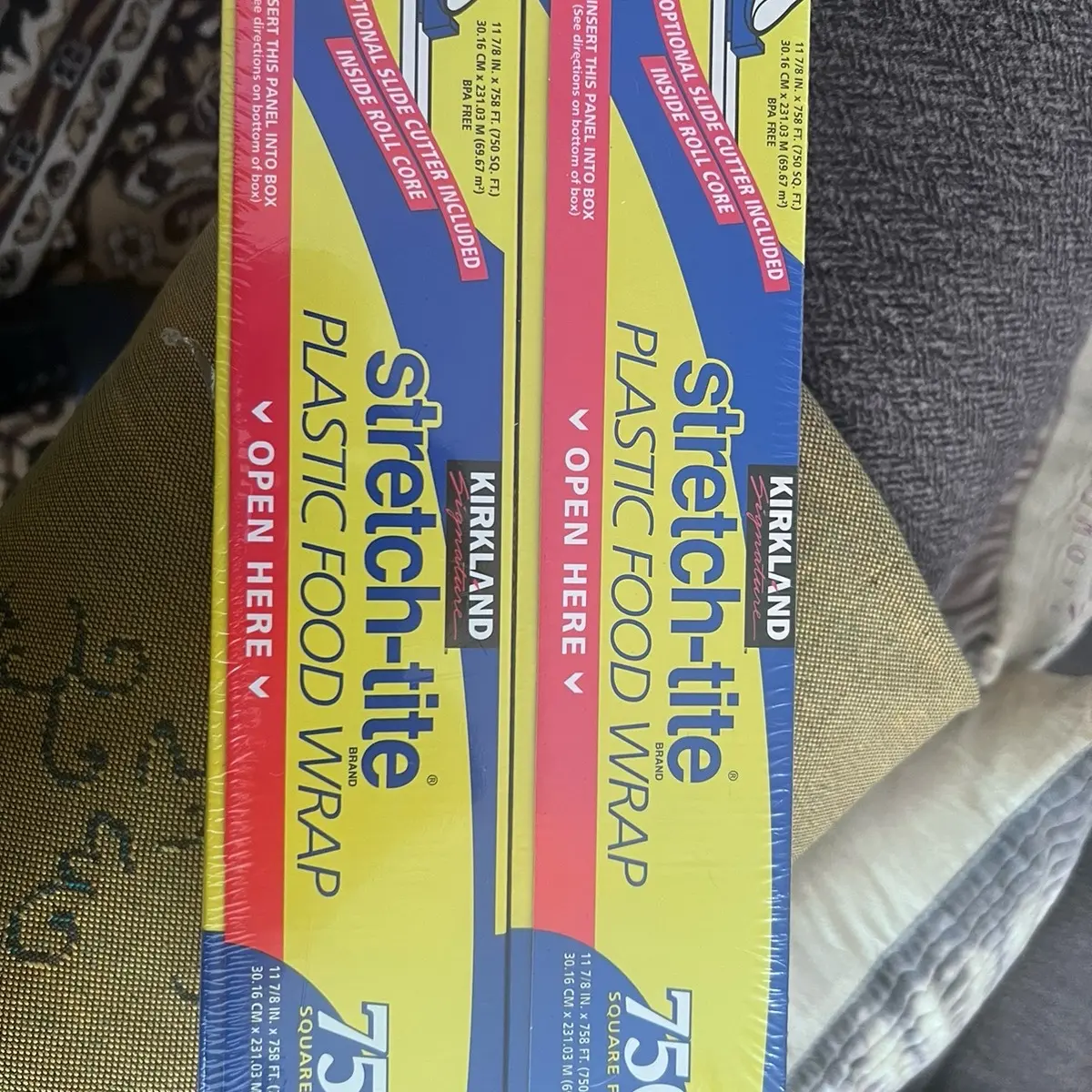 stretch-tite BRAND PLASTIC FOOD WRAP V OPEN HERE
