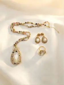 Women's Baroque 3-Piece Jewelry Set, Vintage Vacation Style
