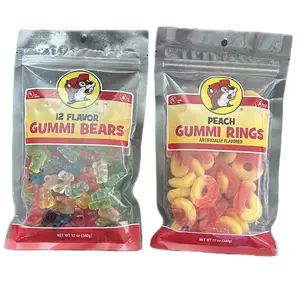 Buc-ee’s 12 Flavor Gummi Bears and Peach Gummi Rings. Candy Snack Sweet